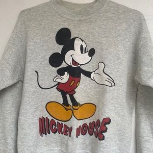 disney grey mickey mouse graphic sweatshirt